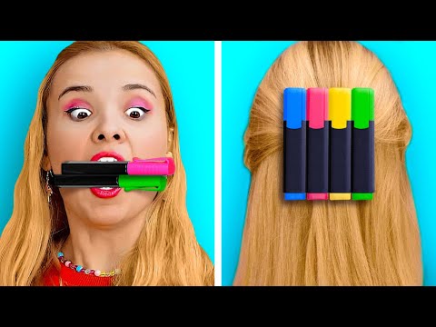 AMAZING SCHOOL SUPPLY CRAFTS THAT ACTUALLY WORK! || Funny School Hacks by 123 Go! Genius