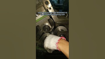 Type 60 stainless steel thread rolling machine #thread #steel #metal #pipe #rolling #manual