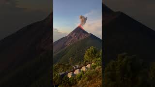 Volcanic Eruption Captured During a Majestic Sunrise