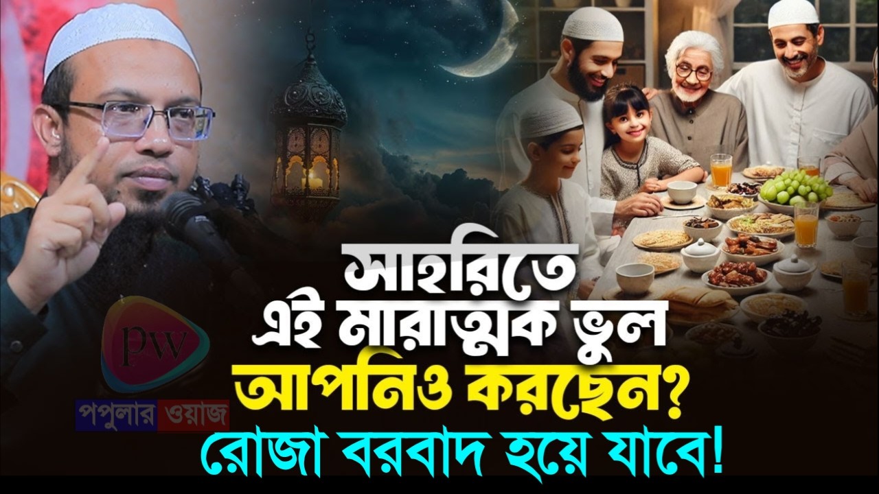 সেহরিতে এই মারাত্মক ভুলটি কখনই করবেন না! রোজা বাতিল হয়ে যাবে। আহমাদুল্লাহ।Mar 6, 202611:00 PM