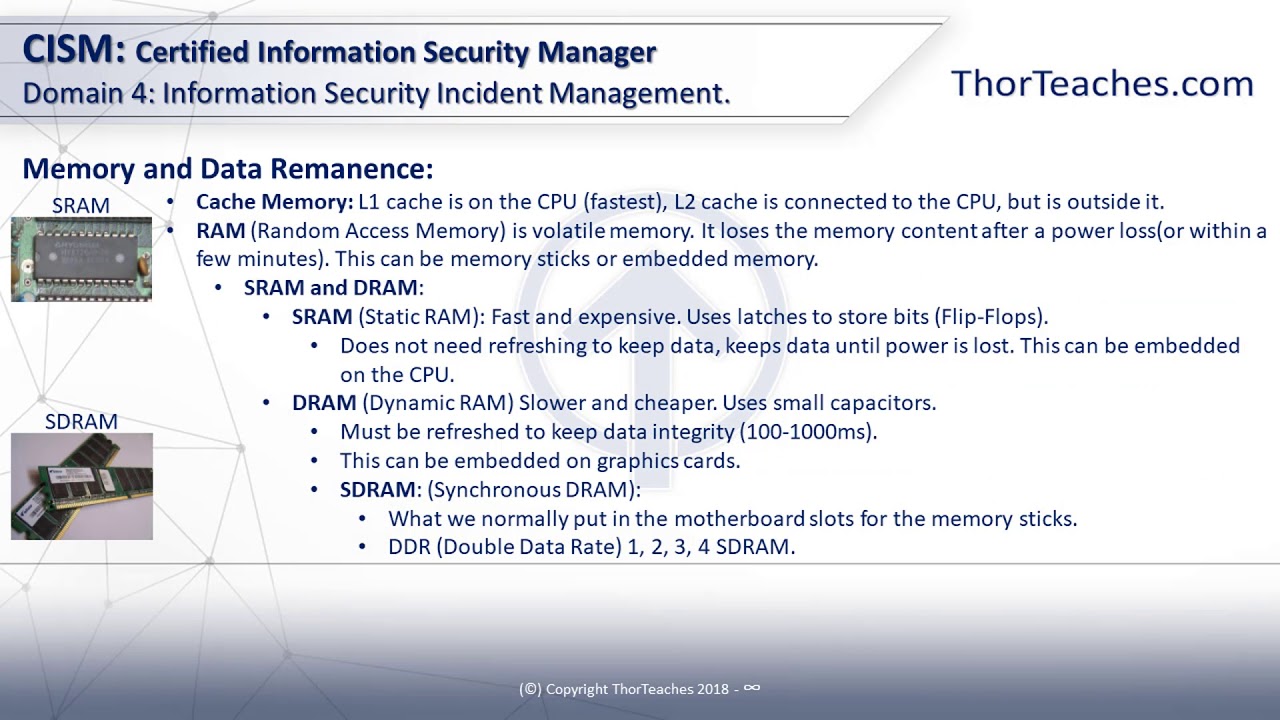 Cism Domain 4 Information Security Incident Management Memory And Data Remanance
