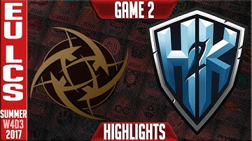 NIP vs H2K Highlights Game 1 | EU LCS week 4 Summer 2017 | Ninjas In Pyjamas vs H2K G1