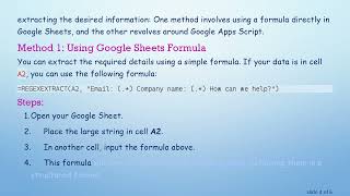 Extracting Information from Large Strings in Google Apps Script: The Ultimate Guide
