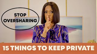 15 Things to Keep Private   Maintain Your Mystery as an Elegant Person, Don't Share These Things!❌