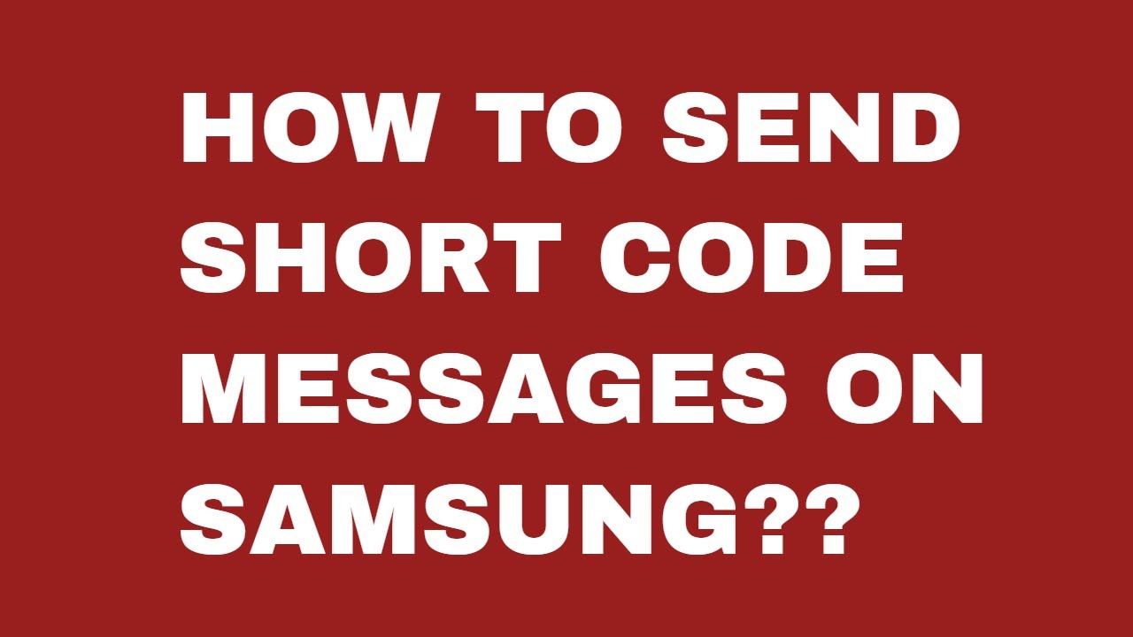 How to send short code Message on Android 8.0 - YouTube