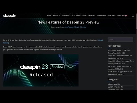 deepin 23 Preview Ya no estará basada en debian !! y Nuevas Funciones !! Novedades