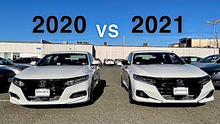 Comparing 2020 VS 2021 Honda Accord side by side  A lot was changed after the facelift?