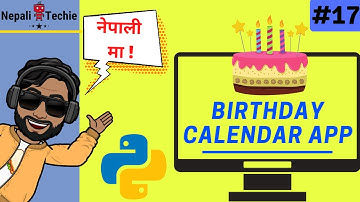 Birthday Calendar Project using Dictionary in Python | Part 17 | Learn Python in Nepali [2020]
