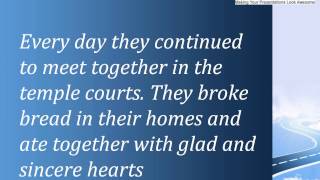 Acts 2 46 They broke bread in their homes PowerPoint Church Sermon