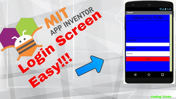 LOGIN Screen - MIT App Inventor (easy tutorial)