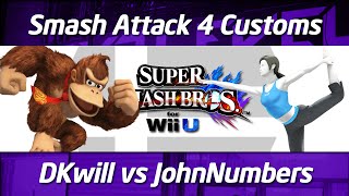 Exclusive Smash Attack 4 - SSB4 Customs - iQHQ XFire DKwill vs Ho3K JohnNumbers Information