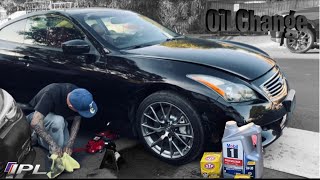 HOW TO DO A OIL CHANGE ON A INFINITI G37 COUPE & RESET MAINTENANCE LIGHT