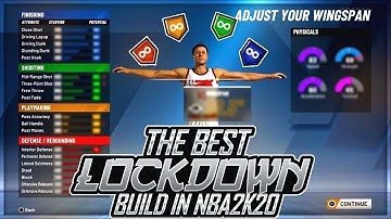 THE BEST LOCKDOWN BUILD IN NBA 2K20!! MOST OVERPOWERED SHOOTING GUARD/SMALL FORWARD BUILD!