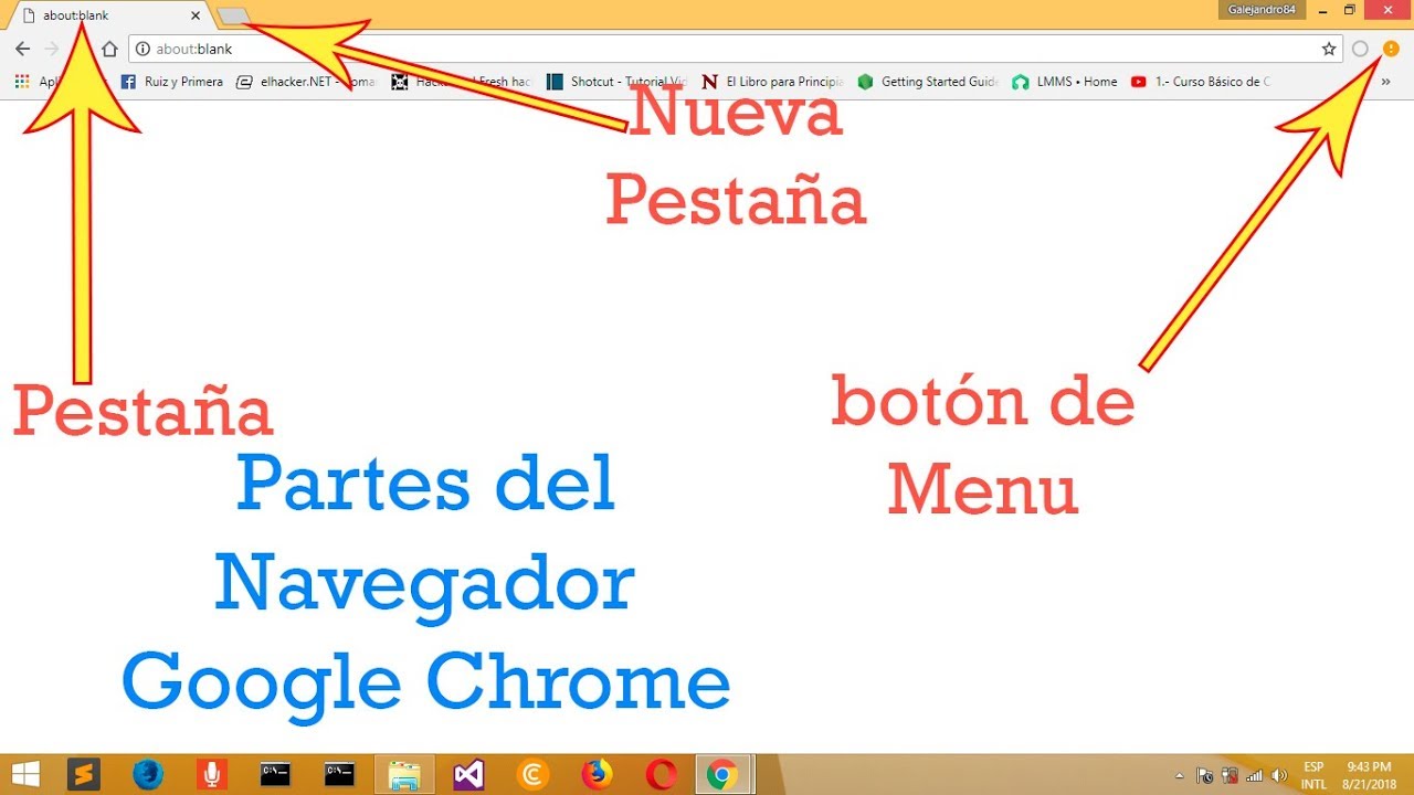 Acelerar Vagabundo seguro Tutorial Navegador Google Chrome parte 1 - YouTube