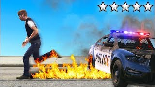 GTA 5 But EVERY STEP = FIRE! (Destruction Mod)