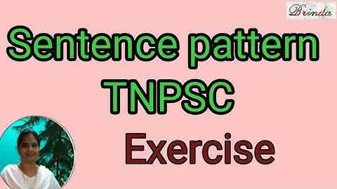 Sentence pattern class 8,9,10,11,12, TNPSC  @brinda1764
