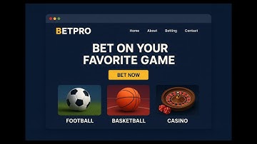 BetPro Style Website Using HTML CSS Bootstrap & JavaScript | Full Front-End Demo