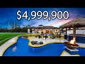 INSIDE a $4,999,900 MANSION FOR SALE w/ FIELD, LAZY RIVER, AND THEATRE! Sitting on 4+ ACRES of LAND!