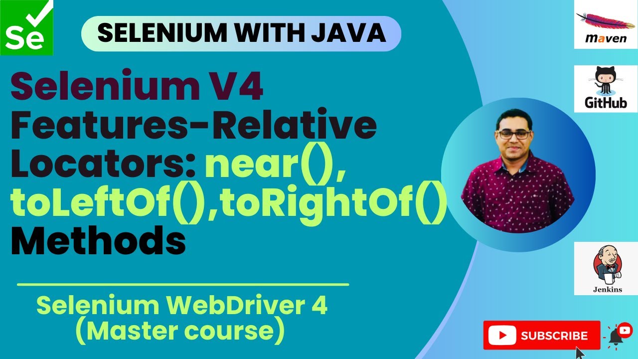 Session 35: Master Selenium -Java |Relative locators in Selenium V4 ...