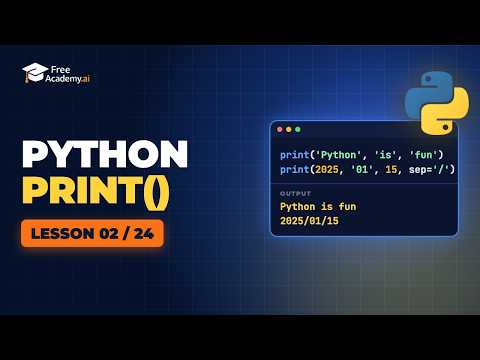 Python print() and Comments for Beginners | Python Course (2/24)
