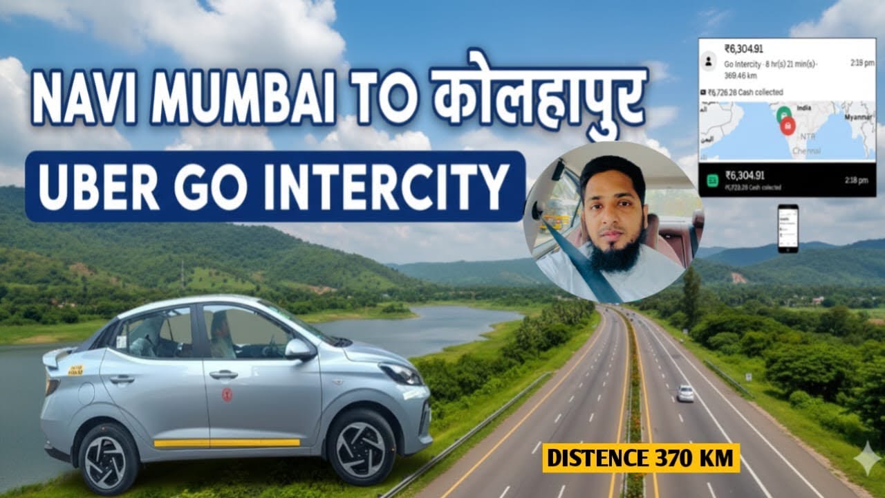 Ola Uber Daily Earning | Navi Mumbai to Kolhapur Long Trip Mein Kitna Kamaya? 🤑