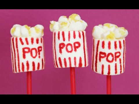 POPCORN MARSHMALLOW POP - circus, movie & theatre party - cake pop treat