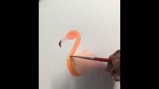 Guess the name of this bird Watercolor Art Easy Painting DIY Pink bird