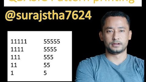 QBASIC program to display the series 11111, 1111, 111, 11, 1and  55555, 5555, 555, 55, 5