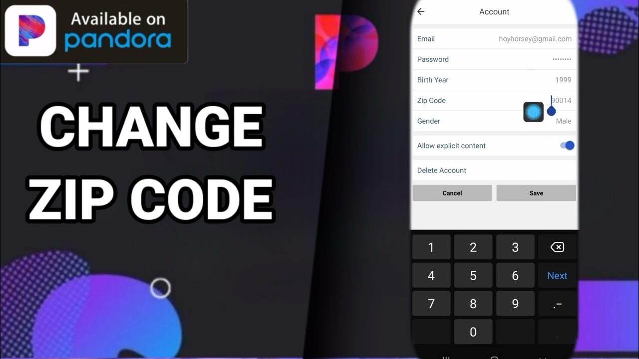 how-to-change-zip-code-on-pandora-original-app-youtube