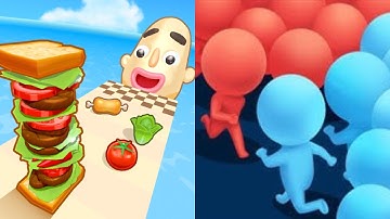 Sandwich Runner vs Count Master- All Level Gameplay Android,iOS - New Apk Update Gameplay