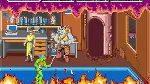 Teenage Mutant Ninja Turtles (World 4 Players) (Arcade / MAME) - Boss theme