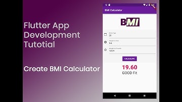 Flutter App Development Tutorial Creating BMI Calculator