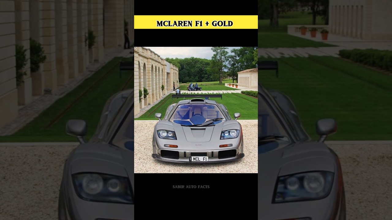 mclaren f1 car engine gold made