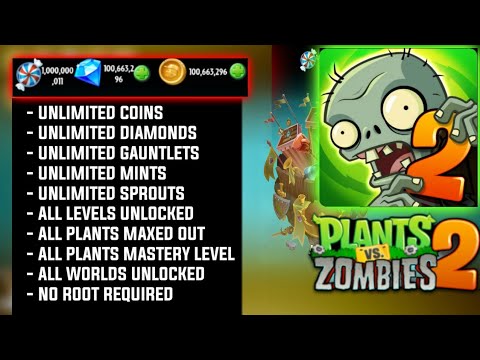 How to Cheat Plants vs Zombies 2 with GameGuardian (Coin, Gems, Gauntlet,  Mint, Sprout) 