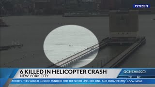 Helicopter crashes in NYC's Hudson River; family & pilot dead
