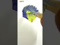 yellow blue colour one stroke relaxing art painting 🎨🖌️#shortvideo #youtubeshorts #trending #viral