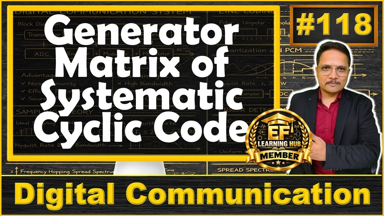 Generator Matrix of Systematic Cyclic Code - YouTube