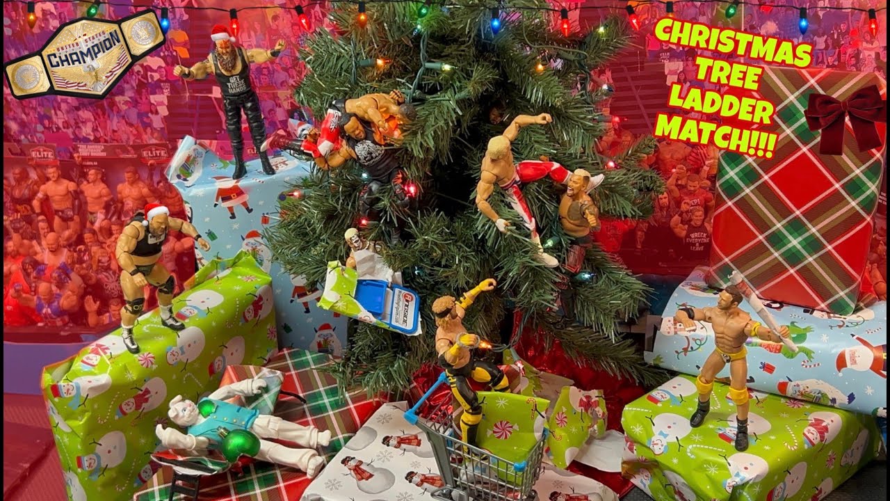 Матч с лестницами в стиле «Рождественская елка» | Чемпионат США | Матч с фигурками WWE!
