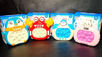 1 Minute Satisfying with Playing Push Game Pop It Eletrônico Fidget Toy ASMR No Talking