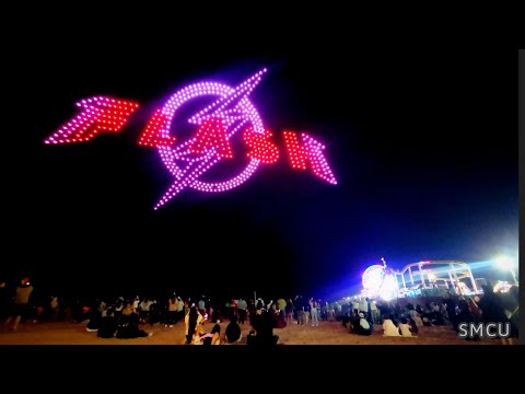Dazzling Display of 600 Drones Illuminates Beach in Breathtaking 'The Flash' Drone Light Show