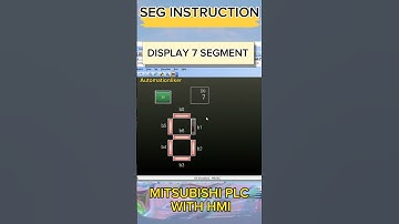 SEG instruction for display 7 segment mitsubishi PLC with HMI #shorts #mitsubishi #7segment #plc
