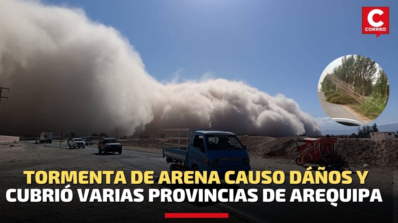 Arequipa: Tormenta de arena cubrió toda la ciudad y dejó varios daños en provincias