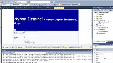 Ayhan Demirci - ASP:NET ile oturum yönetimi