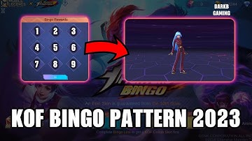 How To Get KOF Skin | KOF Skin Event 2023 Bingo Pattern | MLBB