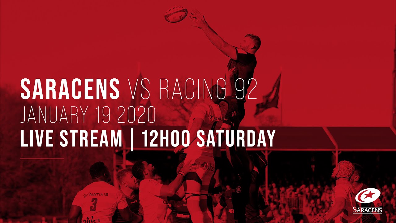 Live Stream Saracens v Racing 92 (Champions Cup, 2020)