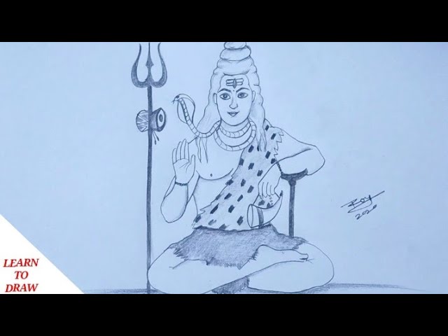 Drawing Of lord Shiva By Fine Arts... - Fine Arts Guruji | Facebook