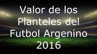 Los 10 planteles más caros del fútbol argentino- 2016 - HD