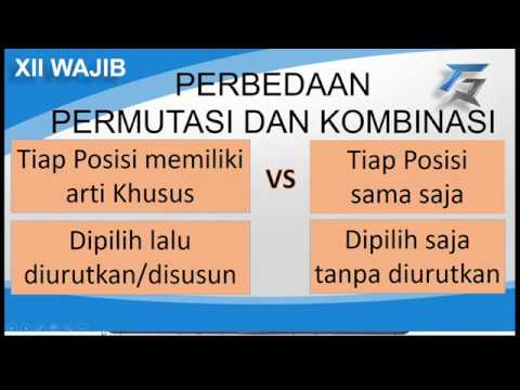 Perbedaan Permutasi Dan Kombinasi Youtube