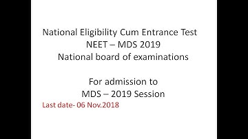neet- mds 2019 fill online application form step by step