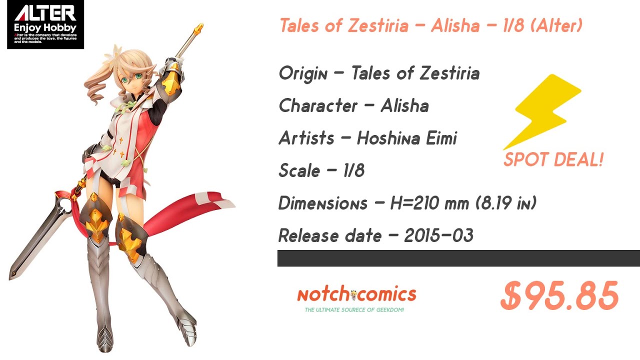 Alter: Tales of Zestiria - Alisha - 1/8 Scale Figure - YouTube